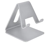 Silver Cell Phone Stand, Aluminum Alloy Telephone Stand Adjustables Foldable Desktop Pc Holder Tablet Pc Holder for All Universal Model