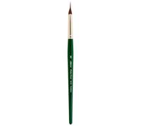 Silver Cepillo Series 2515s Ruby Satinado PT Triangle Cepillo con Mango Corto, Stiff sintético Filamentos, Hunter Verde, Tamaño Mediano