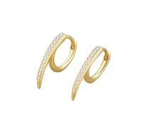 Silver Color Hoop Earrings Elegant Accessories Sparkling Zircon Earrings For Girl Women Fashion Exquisite Party Accessories