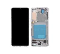 (Silver)Compatible For Samsung Galaxy S21 5G G991 Grade C LCD Screen and Digitizer Assembly + Frame Part (TFT) (Without Logo)