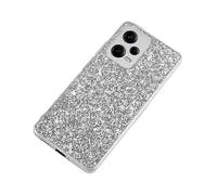 (Silver) Compatible For Xiaomi Redmi Note 12 Pro 5g Glitter Sequins Phone Case Electroplating Tpu Frame Back Pc Shockproof Cover