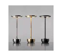 (silver) Cordless Table Lamp Dimmable Waterproof Metal Usb Rechargeable Table Lamps -1pcs/YY