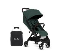 Silver Cross - Cochecito compacto Clic 2 y bolsa de viaje - Cochecito de viaje para toda la vida - Plegable y ligero - Adecuado desde el nacimiento hasta los 4 años - Coníferas