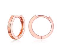 Silver Earrings for Women Men, S925 Sterling Silver Hoop Earrings | Small Helix Tragus Cartilage Earrings, Simple Cuff Huggie Hoops Mini Piercing Jewelry for Girls Teen Daily Wear Christmas, 8/10/12mm