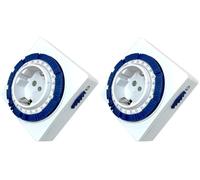 SILVER ELECTRONICS 49402 Programador analógico 24 Horas Compacto, Diario (Paquete de 2)