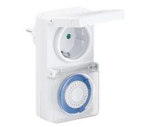 Silver Electronics 49403 Programador analógico 24 Horas IP44, Blanco, Diario