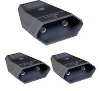 Silver Electronics 9158 Clavija Hembra, 250 V, Negro (Paquete de 3)