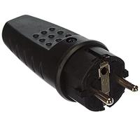 Clavija macho - Schuko SILVER ELECTRONICS, Negro
