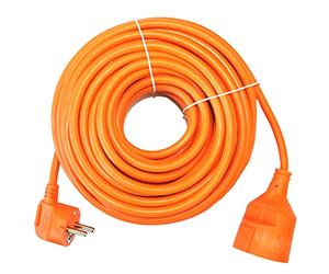 Silver Electronics 9216 Alargador eléctrico, Naranja, 25 Metros