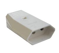 Silver Electronics 9258 Clavija Hembra con protección, 250 V, Blanco