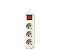 Silver Electronics 9640 Regleta Tomas con Interruptor, Blanco, 3 Enchufes / 1, 5 Metros