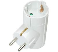 Silver Electronics - Adaptador doble de 2 tomas, enchufe en color blanco, potencia máxima de este ladrón es de 3680W, Corriente Nominal 10/16A, 250 Voltios, Protección Infantil. TUV