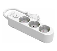 Silver Electronics - Base eléctrica multienchufe Protek Plus 3 Tomas con Interruptor Cable 1,5m IP20 Blanco