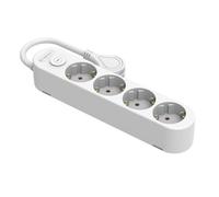 Silver Electronics Base eléctrica multienchufe Protek Plus 4 tomas con interruptor 1,5m IP20 Blanco