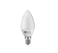 Silver Electronics - Bombilla LED ECO Vela, Potencia: 5W, Casquillo: E14, Voltios: 230V, Clase energética Temperatura de color: 4.000k - Luz neutra - Warm light, HASTA 15.000 HORAS de VIDA