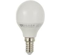 Silver Electronics - Bombilla LED Esférica 6W E14 3.000K 560 lúmenes