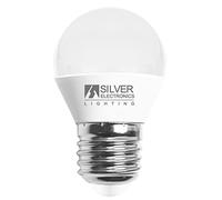 Silver Electronics - Bombilla LED Esférica, Potencia: 6W, Casquillo: E27, Voltios: 230V, Clase energética: A+, Temperatura de color: 2700k - Luz extracálida - Warm light, HASTA 25.000 HORAS de VIDA