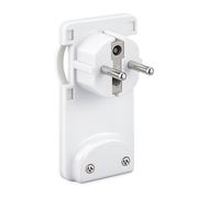 Silver Electronics - Clavija schuko macho plana slim 16A 4.8mm Blanco