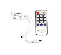 Silver Electronics - Controlador monocolor con mando de botones para tira de led. Voltaje: 12-24 voltios. Potencia: Max 72 W. Diseñado para tu comodidad. Color Blanco