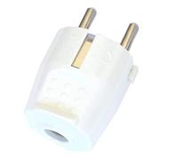 Silver Electronics - Enchufe Clavija Eléctrica Macho Schuko IP 20 3.500W 16A 250V Blanco