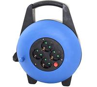 Silver Electronics - Enrollacables de 10 Metros con 4 enchufes e indicador Luminoso, Potencia Màxima 3000W, Corriente Nominal 16A, 250V, Protección Sobrecalentamiento, Protección Infanti