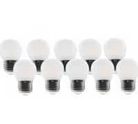 SILVER ELECTRONICS Pack x10 Bombilla LED Esférica G45 filamento Crystal Frost A Class E27 485lm 2,3W 4000K 300º 30.000h