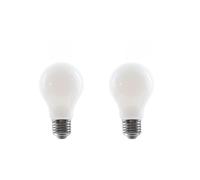 SILVER ELECTRONICS Pack x2 Bombilla LED Estándar A60 filamento Crystal Frost A Class E27 1521lm 7,2W 3000K 300º 30.000h