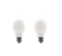 SILVER ELECTRONICS Pack x2 Bombilla LED Estándar A60 filamento Crystal Frost A Class E27 1521lm 7,2W 4000K 300º 30.000h