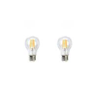 SILVER ELECTRONICS Pack x2 Bombilla LED estándar de filamento E27 700lm 6W 5000K 20.000h transparente