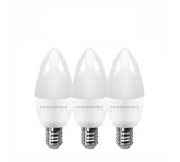 SILVER ELECTRONICS Pack x3 Bombillas LEDECO vela E14 600lm 7W 4000K 160º 15.000h