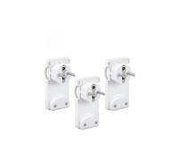 SILVER ELECTRONICS Pack x3 Clavija schuko Macho Plana Slim 16A 4.8mm plástico Blanco Granel