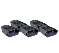 Silver Electronics Pack x5 Clavija Hembra, 250 V, Negro