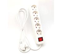 Silver Electronics Supra - Base multiple (1.5 m, 5 tomas) color blanco