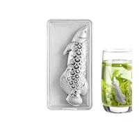 Silver Fish Figurines,5.5x2.1cm Desk Ornament,Delicate Silver Tea Brewing Fish - Amazing For Office Study Living Room Bookshelf Dressing Table Desk Collectors Parties Events Gatherings
