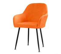 Silver Fox - Funda elástica de tela de terciopelo para silla de comedor, de alta elasticidad, para el hogar, hotel, restaurante, impermeable, resistente a las manchas, lavable a máquina en morado y