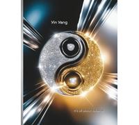Silver & Gold Bling Yin Yang Composition Notebook: Glossy ~ 120 Pages ~ Watermark at Page 61 ~ Wide Ruled ~ 8.5 x 11