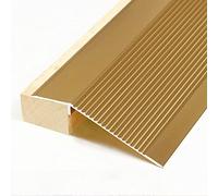 Silver Gold Gap Connecting Edging Trim Strip,Transition Strip Transition Strip for Height Difference, Prevent Floor Gaps Seam Cover, Edge Ramp Easy to Clean(Gold)