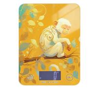 Silver Golden Monkey - Báscula de dieta impermeable para alimentos, peso digital de 11 libras/1 onzas, escala pequeña de 5 kg/5 g, con 4 unidades para cocinar especias expreso (pilas no incluidas)