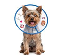 Silver Grade Cono ajustable para perro alternativo para evitar arañazos en heridas - Cono de plástico para que los perros dejen de lamer después de cirugías - Collar isabelino talla M - Se adapta a