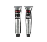 Silver Gray Natural Hair Dye Cream | Fashion Permanent Hair Dye Light Gray Silver Color Cream | Unisex Fashion Dye, Silver Gray Hair Dye Cream,Instant Natural Hair Color Cream (2pcs)