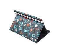 Funda bookcase universal silver ht + protector de pantalla