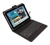 SilverHT Funda Universal con Teclado USB-C Negra para Tablets de 9" - 10.1"