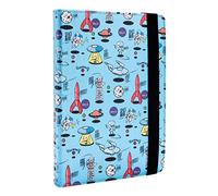 Silver HT - Funda Universal Estampada Space Blue metal para tablets de 9 a 10.4 pulgadas. Funda con función soporte y ángulo multiajustable