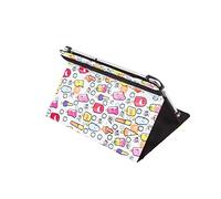 Silver HT - Funda Universal para tablets de 9 a 10.4 pulgadas. Con función soporte y ángulo de visión multiajustable. Cool Ice Pop Blanco puntos azules