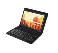 SILVER HT - Funda Universal Wave con Teclado para Tablets de 9 a 11 Pulgadas con Cable USB/C Negro