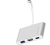 Silver HT Hub USB Logan 4K+ HDMI USB C USB 3.0