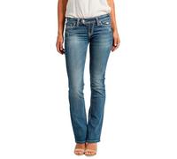 Silver Jeans Co. Tuesday Jeans Ajustados de Talle bajo y Corte de Bota, añil, 27W x 31L para Mujer