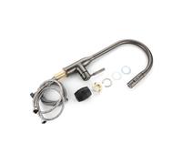 (Silver)Kitchen Sink Faucets Coppers Alloys Mixer Tap Pull Downs Kitchen Sink Faucets Single Handle Highly Arcs Kitchen Tap Enduring Silver