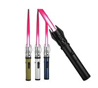 (Silver) Lightsaber Butane Lighter, Refillable Lightsaber Lighter Jet Flame Butane Lighter For Grill Bbq Candle Camping