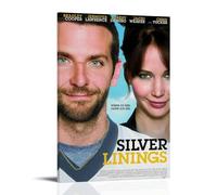Silver Linings Playbook 2012 Pintura al óleo sobre lienzo impermeable y resistente a las manchas, adecuado para cualquier estilo decorativo de dormitorio, sala de estar, oficina, estilo marco, 60 x 90